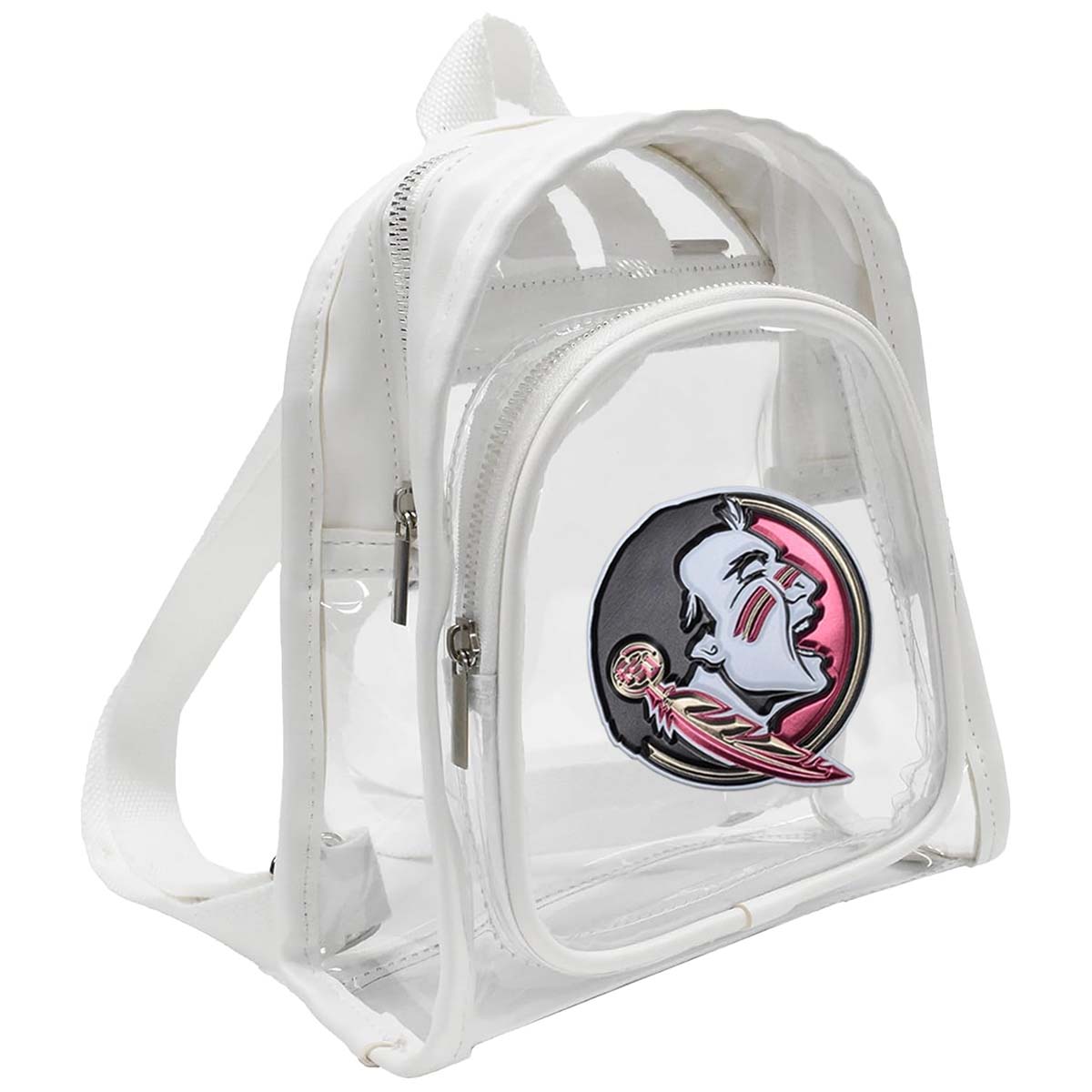 Little Earth NCAA Florida State Seminoles 3D Logo Clear Mini Backpack
