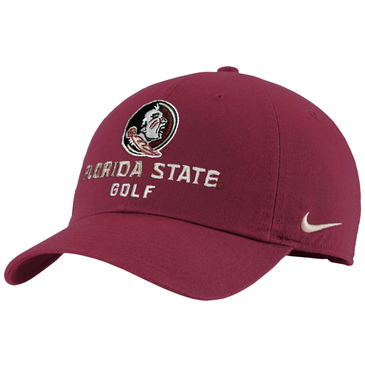 Nike Men's Seminole Logo/Florida State Golf Adjustable Club Cap - Garn â Garnet & Gold