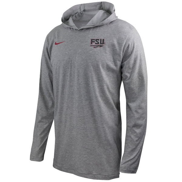 Nike Adult/Unisex FSU Spear Logo DFCT Hooded Long Sleeve T-shirt - Dar ...