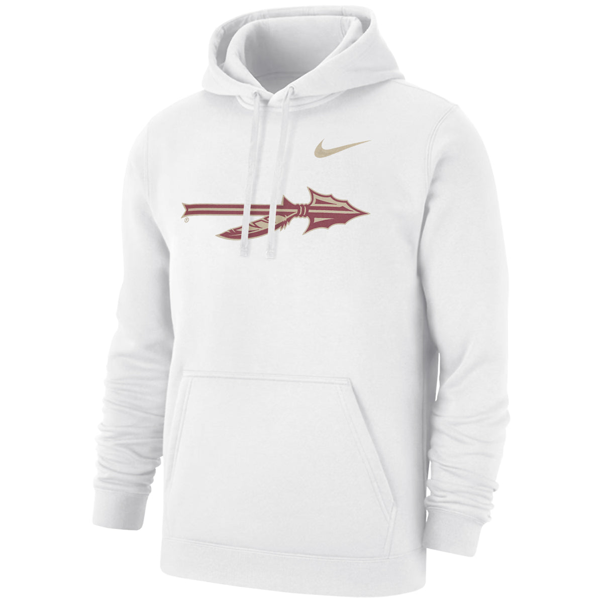 Nike Men's Spear Logo Club Fleece Hood - White – Garnet & Gold