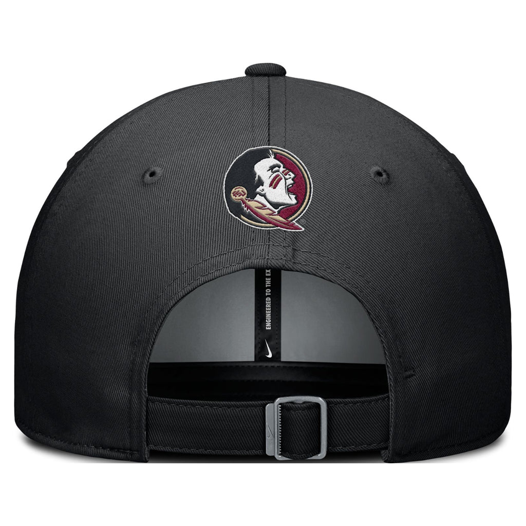 Nike Men's Seminoles Adjustable Dri-fit Club Academic Hat - White/Black