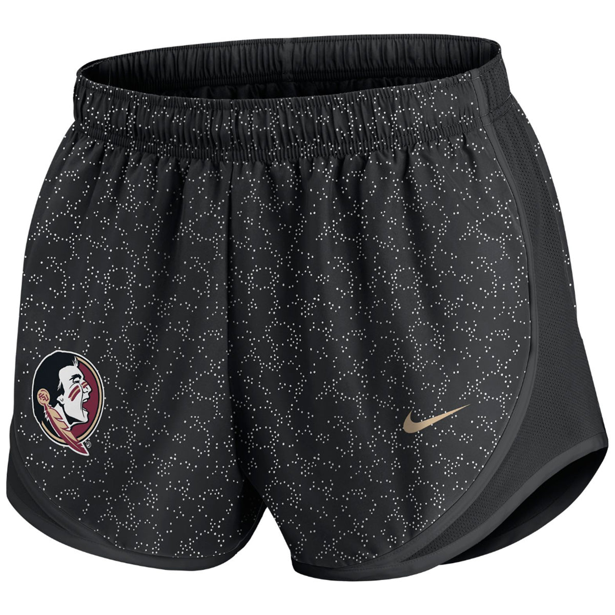 Nike Women's Seminole Logo Pattern Tempo Short - Black