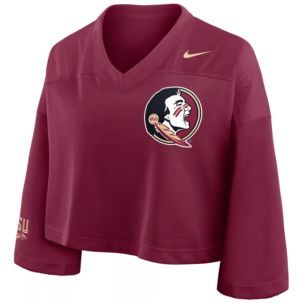 Nike Women's Florida State #00 Crop Jersey - Garnet
