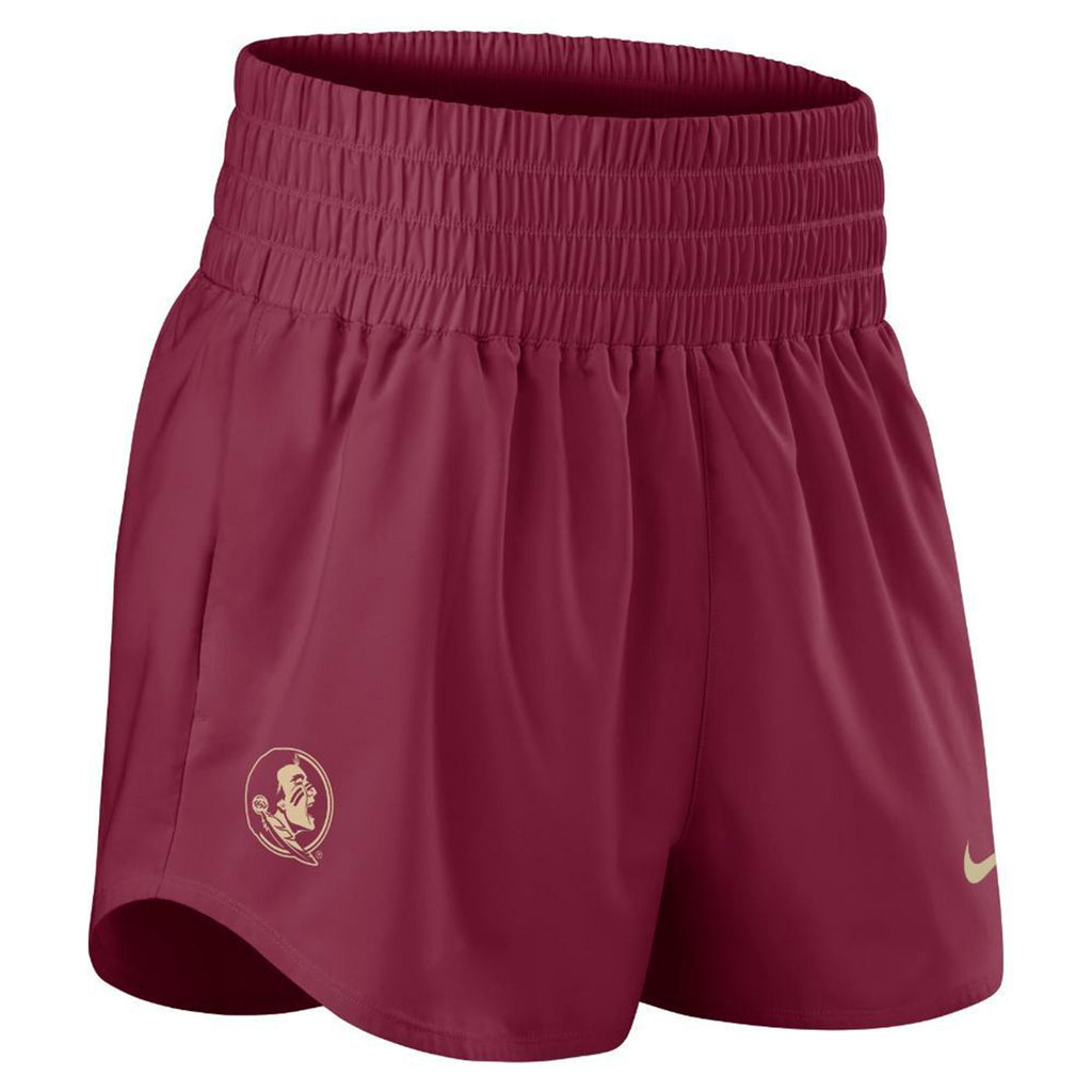Nike Women's Seminole Logo Dri-fit Performance Short - Garnet