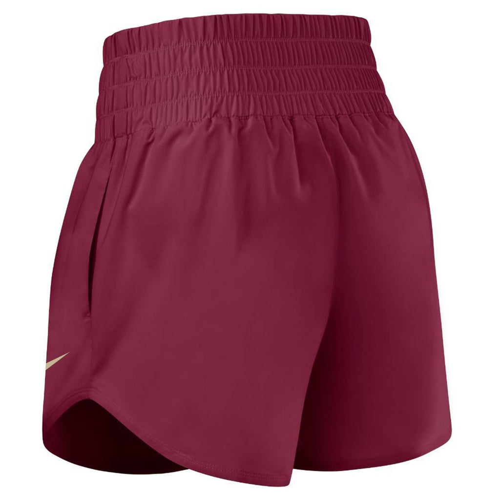 Nike Women's Seminole Logo Dri-fit Performance Short - Garnet