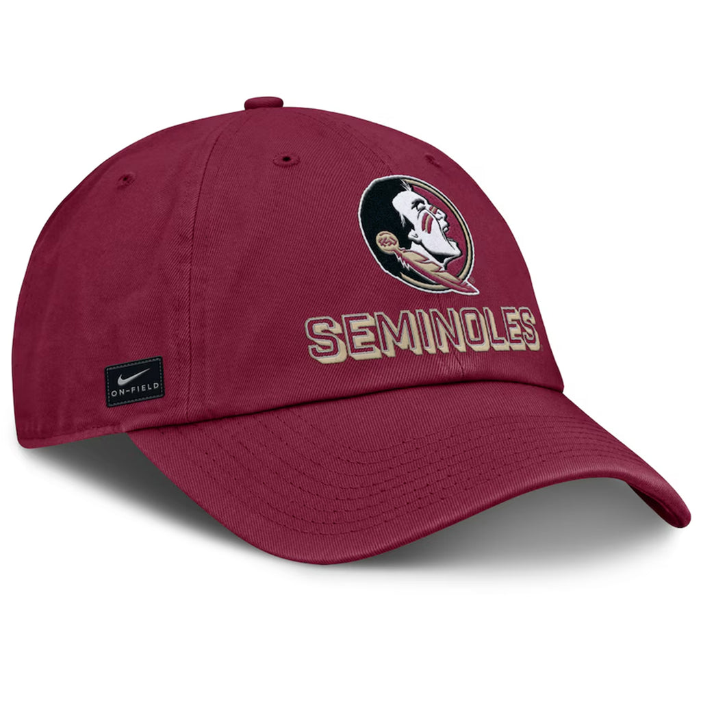 Nike Men's Seminole Logo/Seminoles Adjustable Club Gameday Hat - Garnet