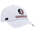 Nike Men's Seminole Logo/Seminoles Adjustable Club Gameday Hat - White