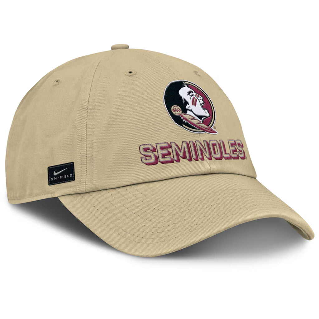 Nike Men's Seminole Logo/Seminoles Adjustable Club Gameday Hat - Vegas Gold
