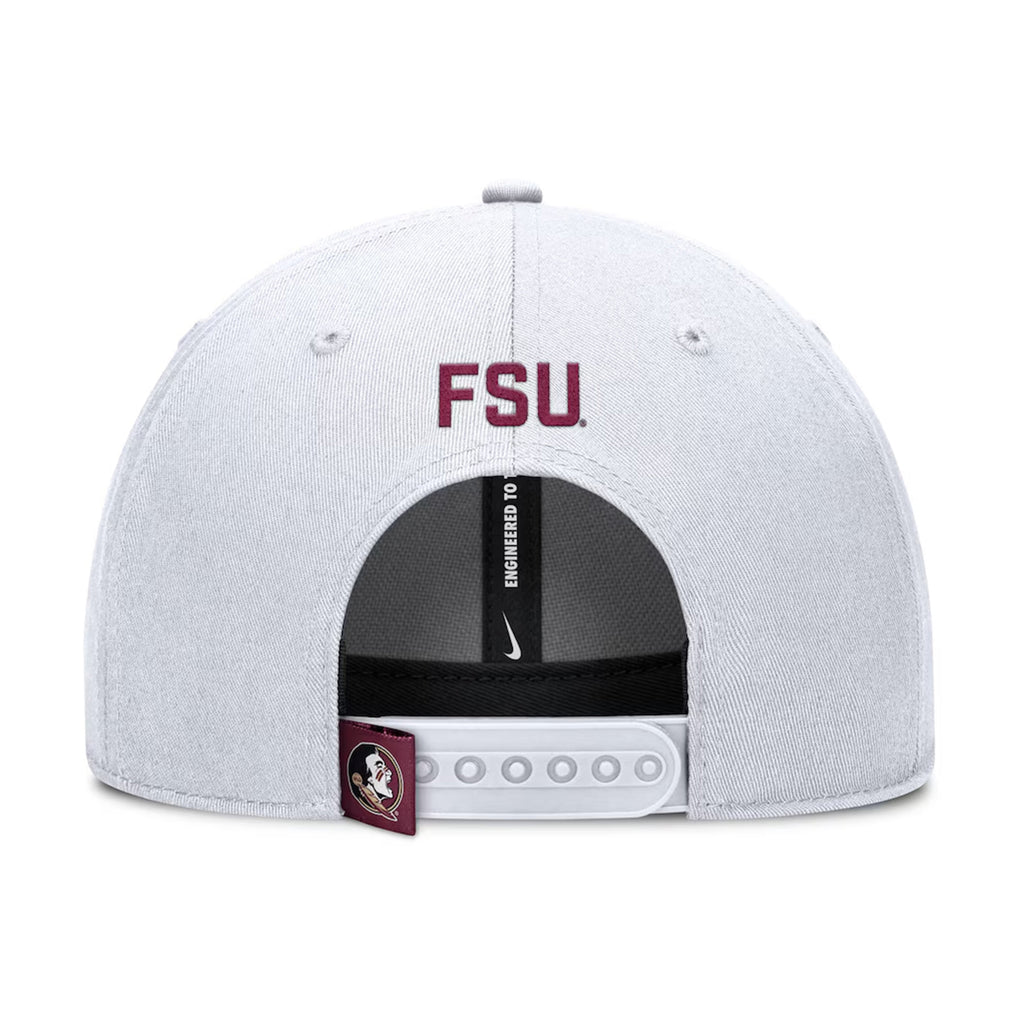 Nike Men's Seminoles Rise Gameday Adjustable Hat - White