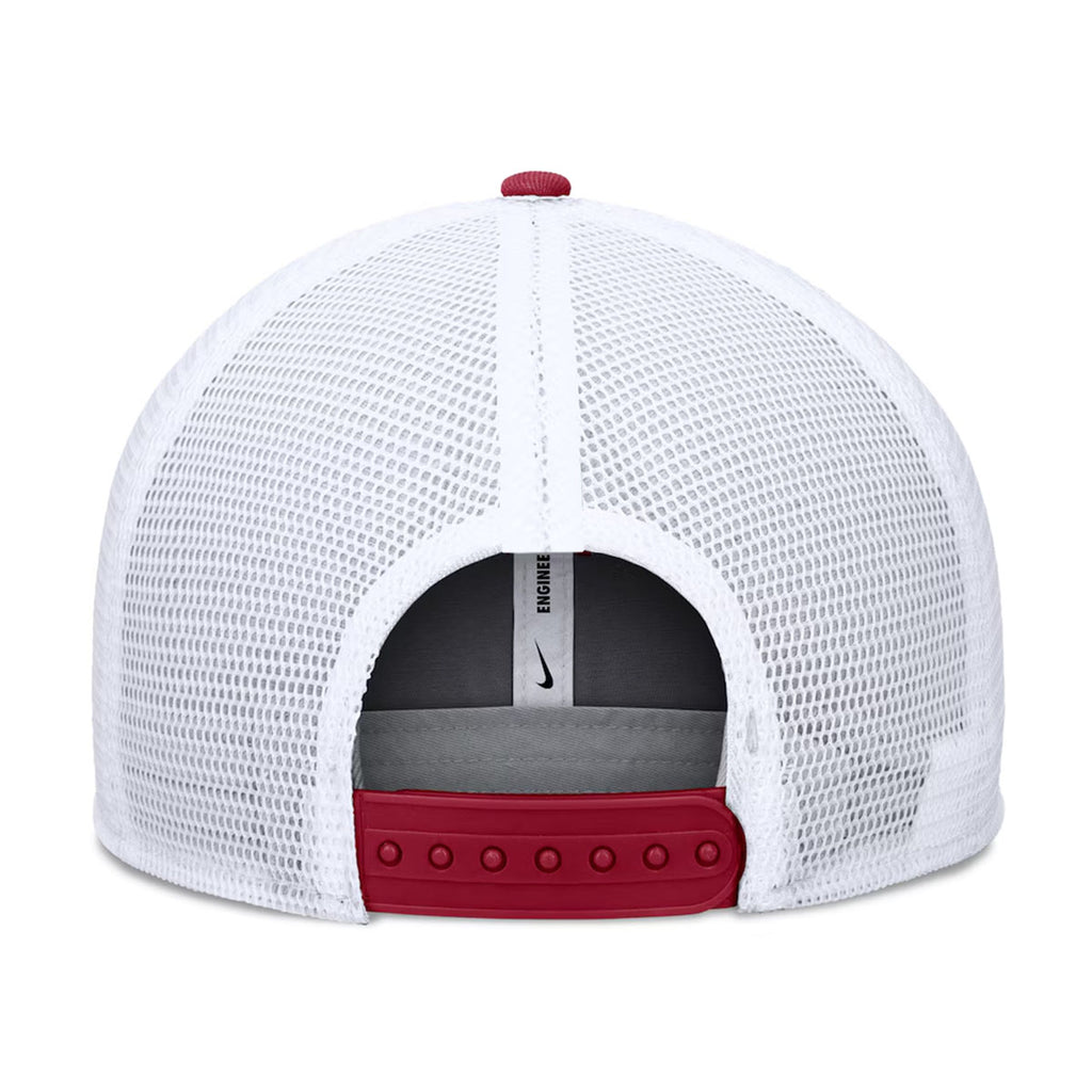 Nike Men's Vault Florida State/Seminole Logo Adjustable Dri-fit Pro Academic Meshback Snapback Trucker - Crimson/White