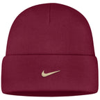 Nike Men's Stacked FSU Seminoles Utility Campus Cuffed Beanie - Garnet