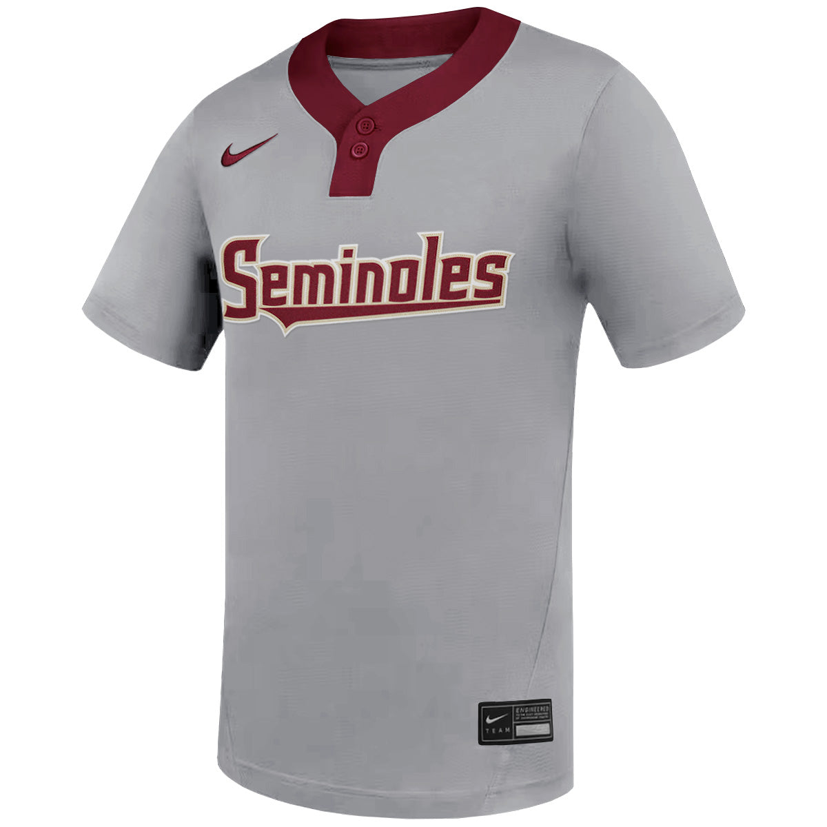 Nike Unisex Seminoles Two Button Softball Jersey - Dark Grey
