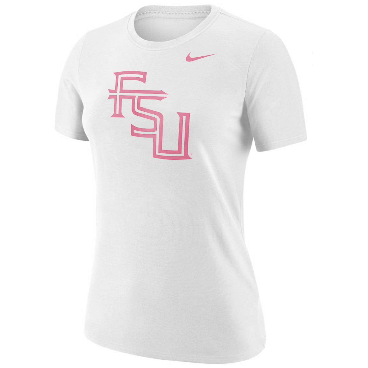 Nike Women's Pink Stacked FSU Short Sleeve T-shirt - White
