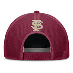 Nike Seminoles Homeplate Design Coach's Dri-fit Rise Adjustable Trucker Hat - Garnet