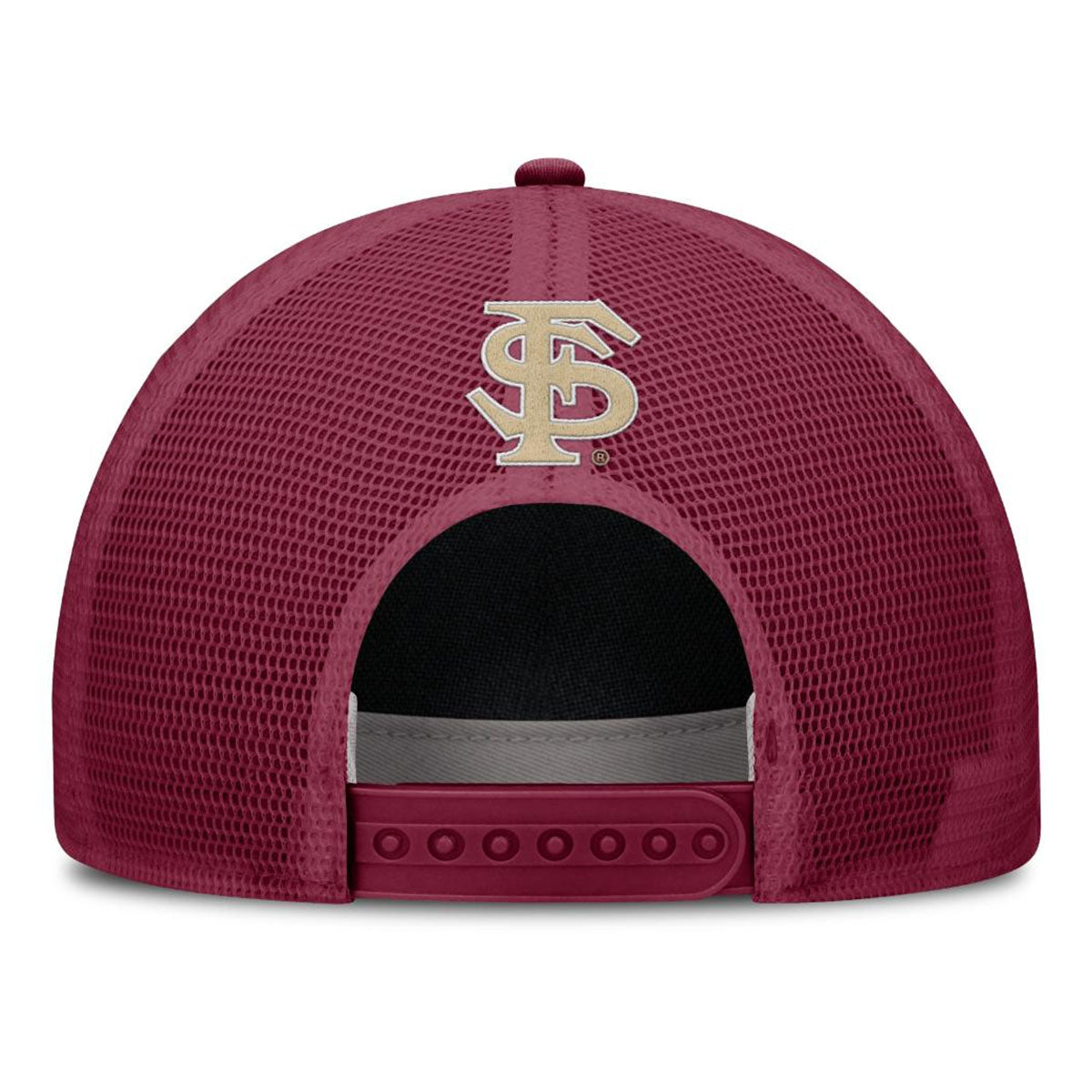 Nike Seminoles Homeplate Design Coach's Dri-fit Rise Adjustable Trucker Hat - Garnet
