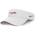 Nike Spear/Interlocking FS Logo Adjustable Softball Ace Visor - White