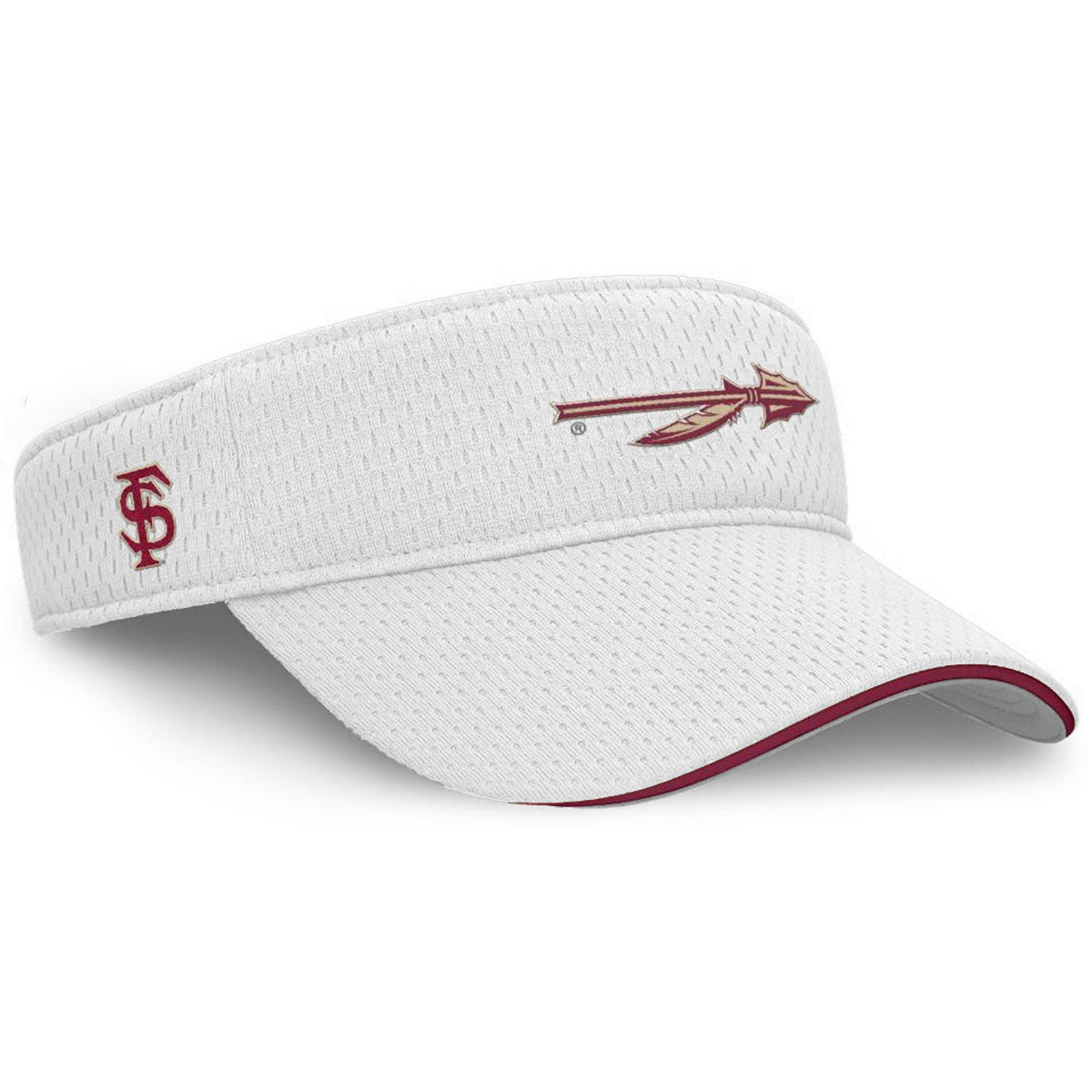 Nike Spear/Interlocking FS Logo Adjustable Softball Ace Visor - White