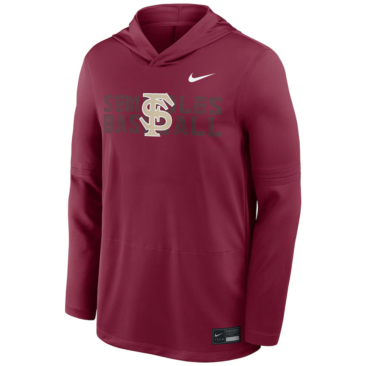 Nike Men's Interlocking FS Seminoles Baseball Design Lightweight Hoodie - Garnet