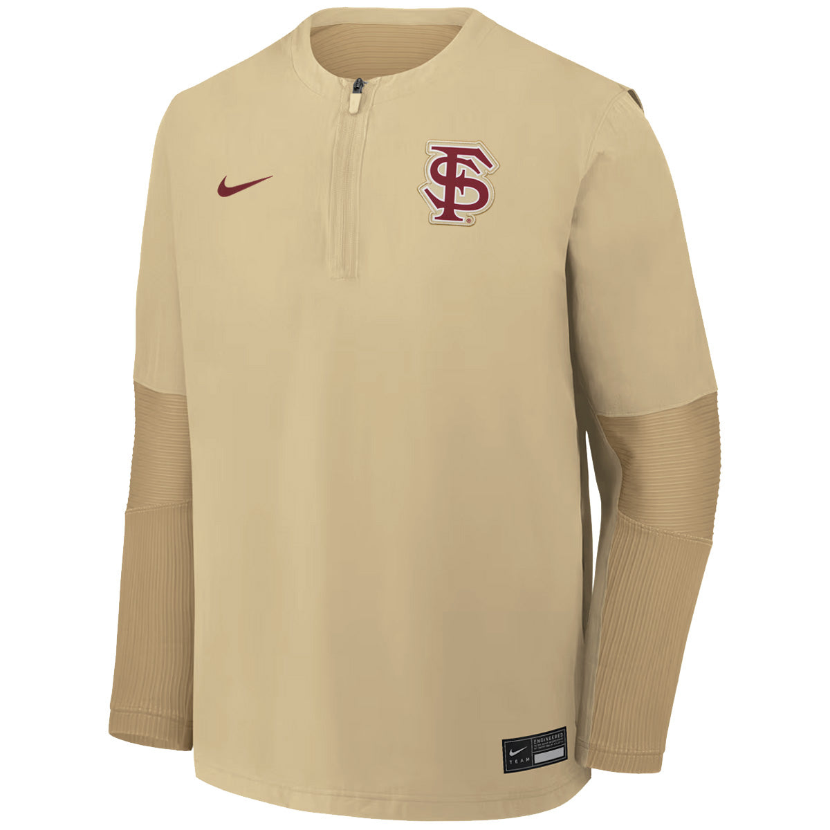 Nike Men's Interlocking FS Baseball Long Sleeve 1/4 Zip Windshirt - Gold