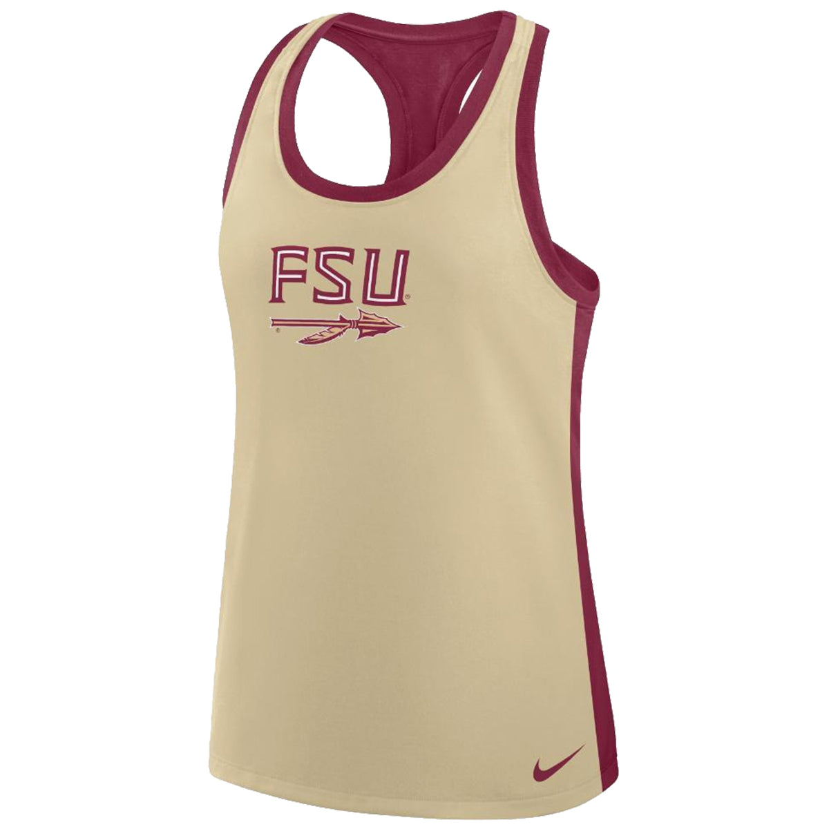 Nike Women's FSU Spear Racerback Tank - Gold/Garnet