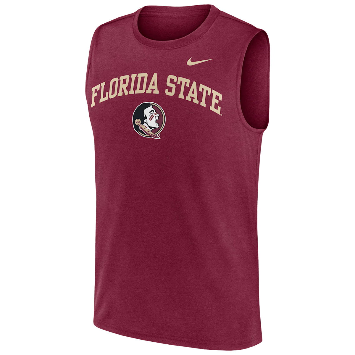 Nike Men's Florida State Seminole Logo Sleeveless Legend Tricode Tank - Garnet
