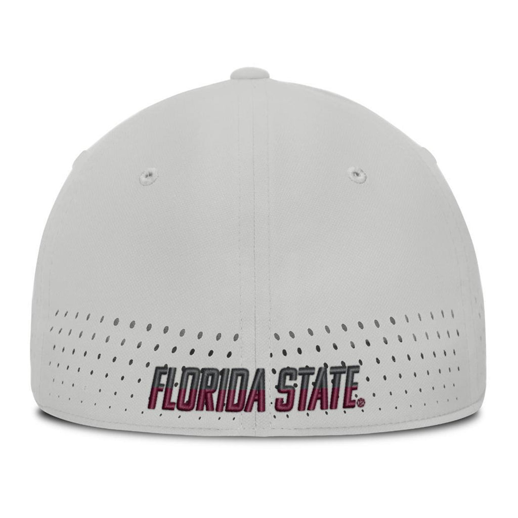 Nike Men's Seminole Logo Dri-fit Club Practice Aerobill Swoosh Flex Hat - Grey