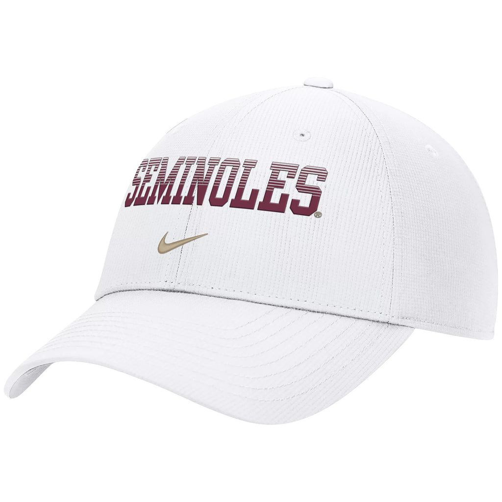 Nike Men's Seminoles Dri-fit Club Primetime Structured Adjustable Cap - White