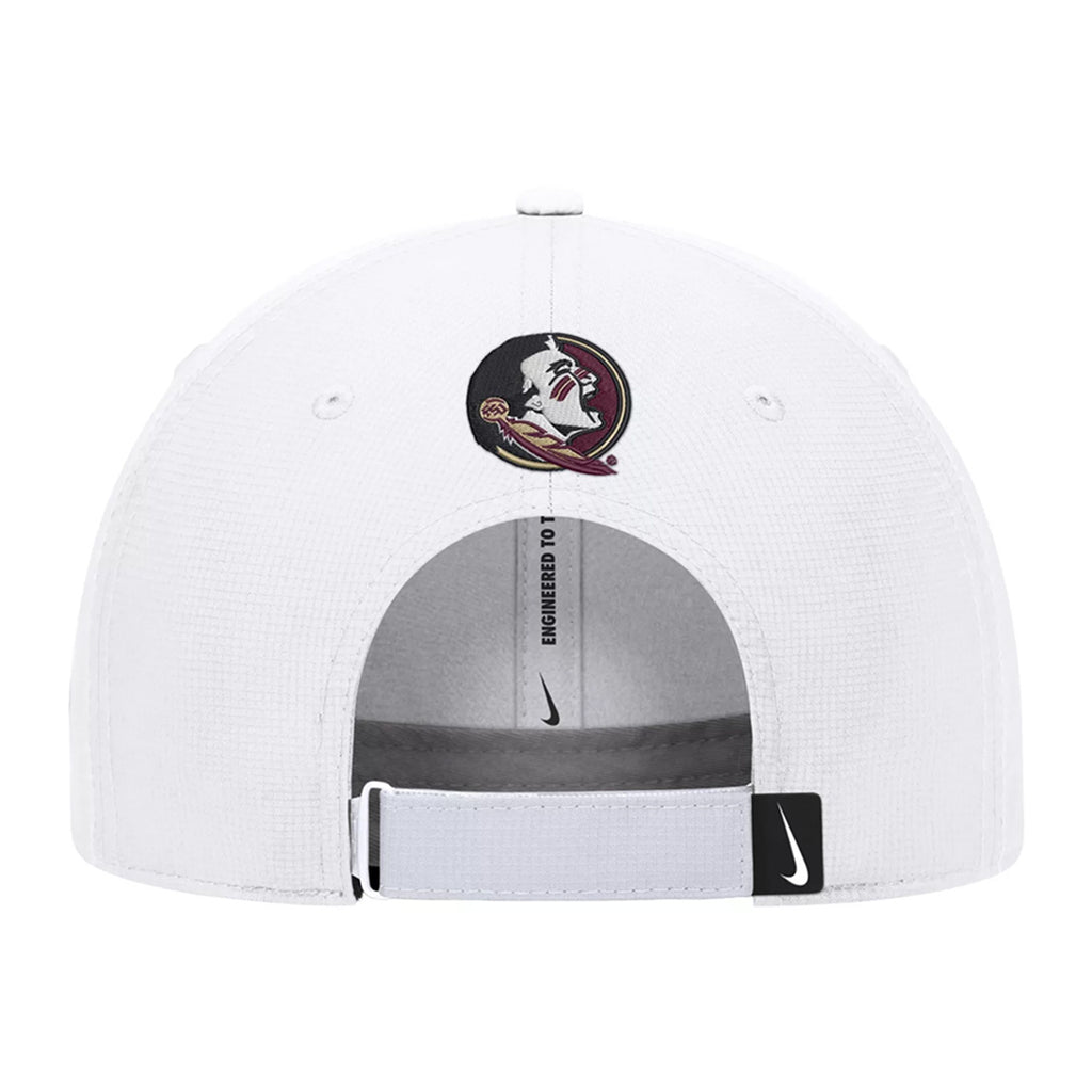 Nike Men's Seminoles Dri-fit Club Primetime Structured Adjustable Cap - White