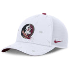 Nike Men's Seminole Logo Adjustable Rise Country Club Structured Trucker Hat - White