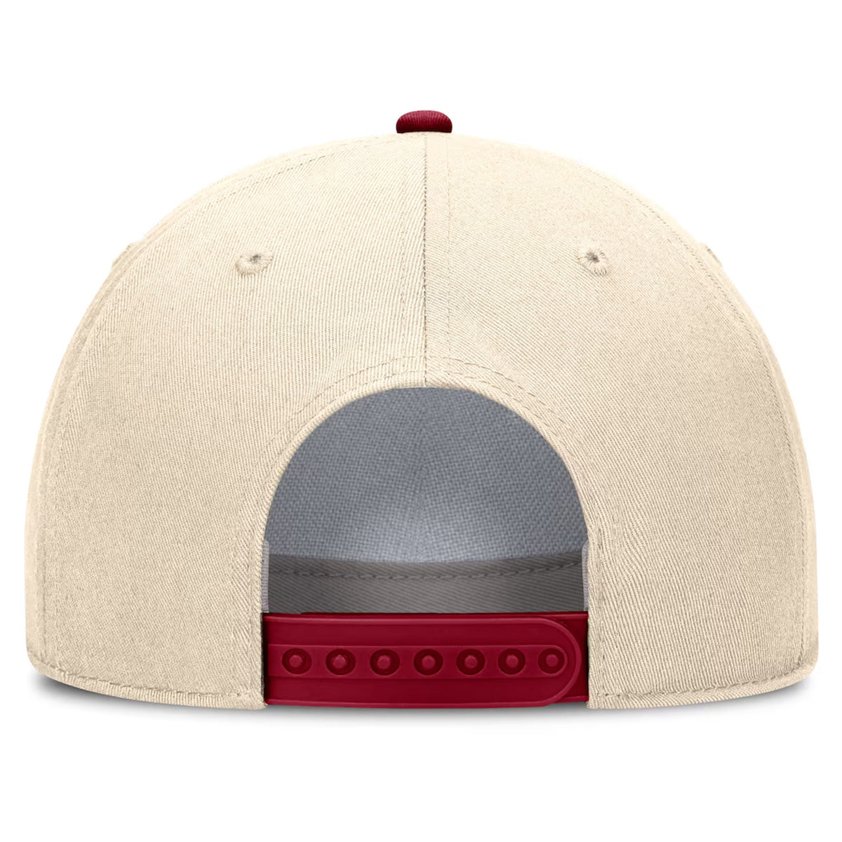 Nike Men's Vault Seminole Logo Adjustable Rise Vintage Structured Hat - Natural/Crimson