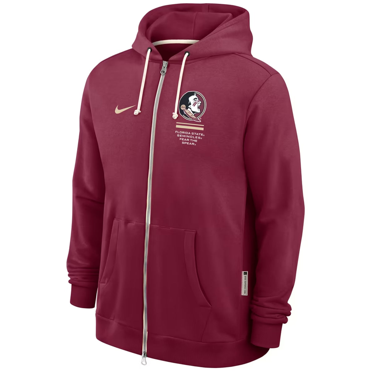 Nike Men's Seminole Logo Dri-fit SI Full-Zip Hood - Garnet