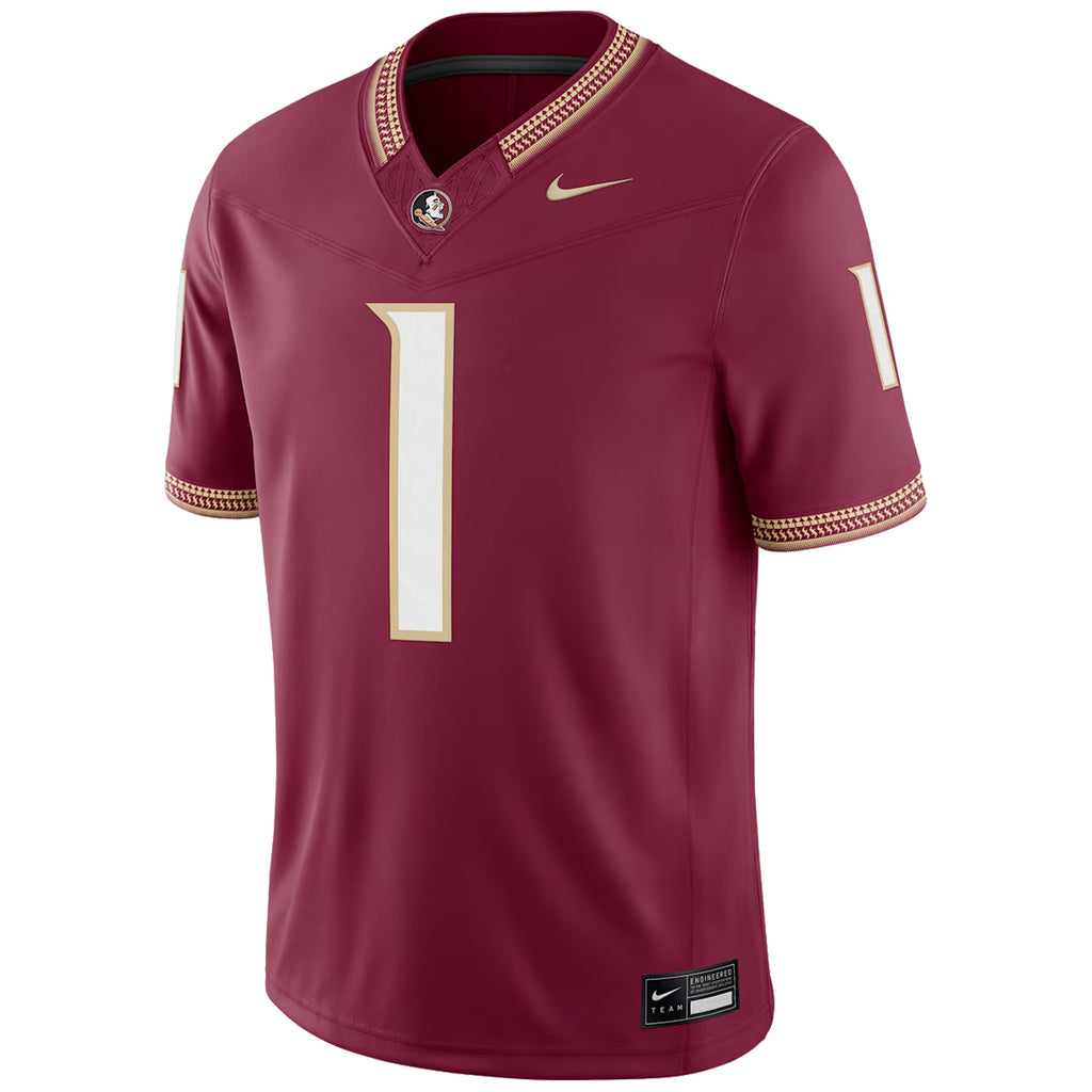 Nike Men's Florida State Limited #1 Football Jersey - Garnet