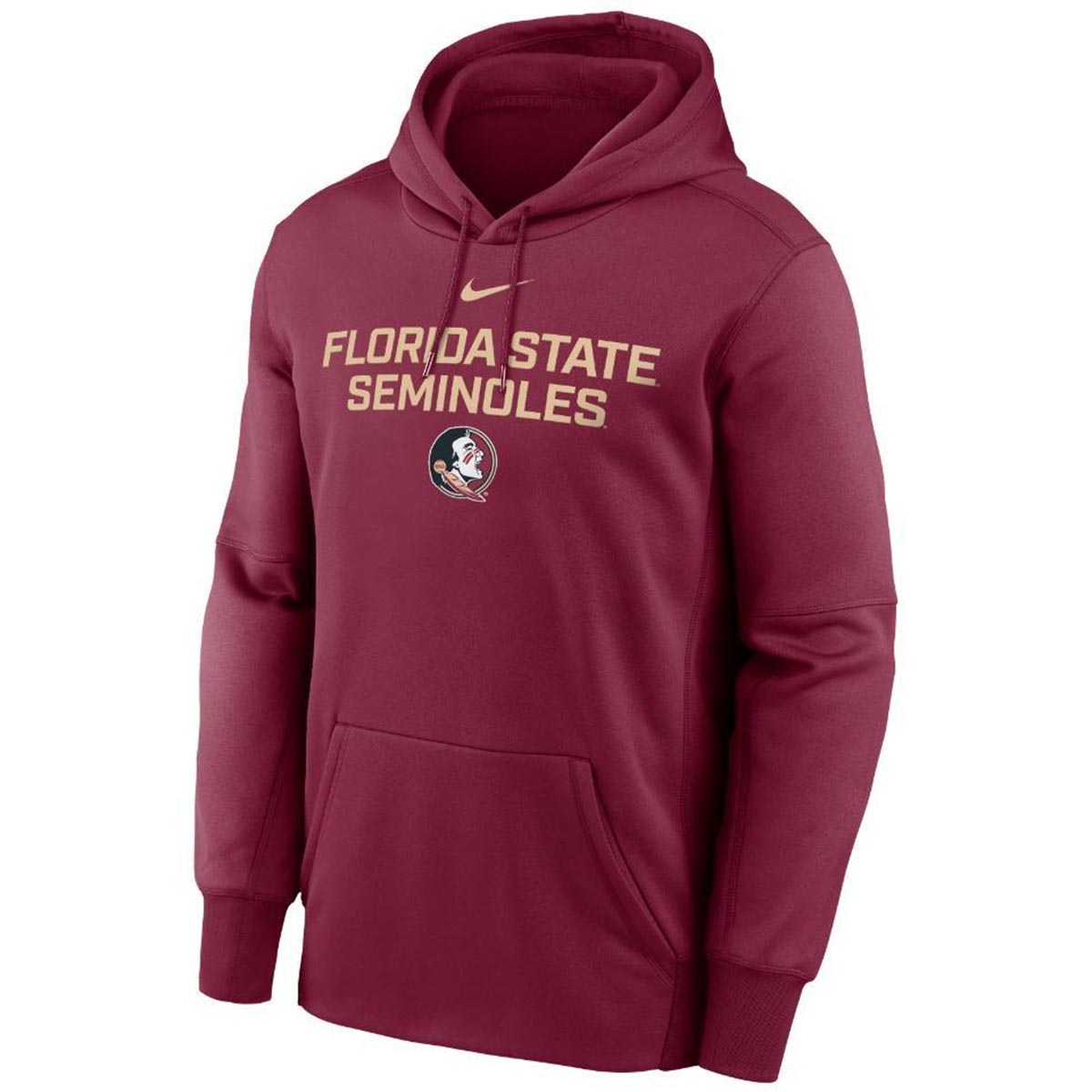 Nike Men's Florida State Seminoles/Seminole Logo Performance Fleece Hood - Garnet