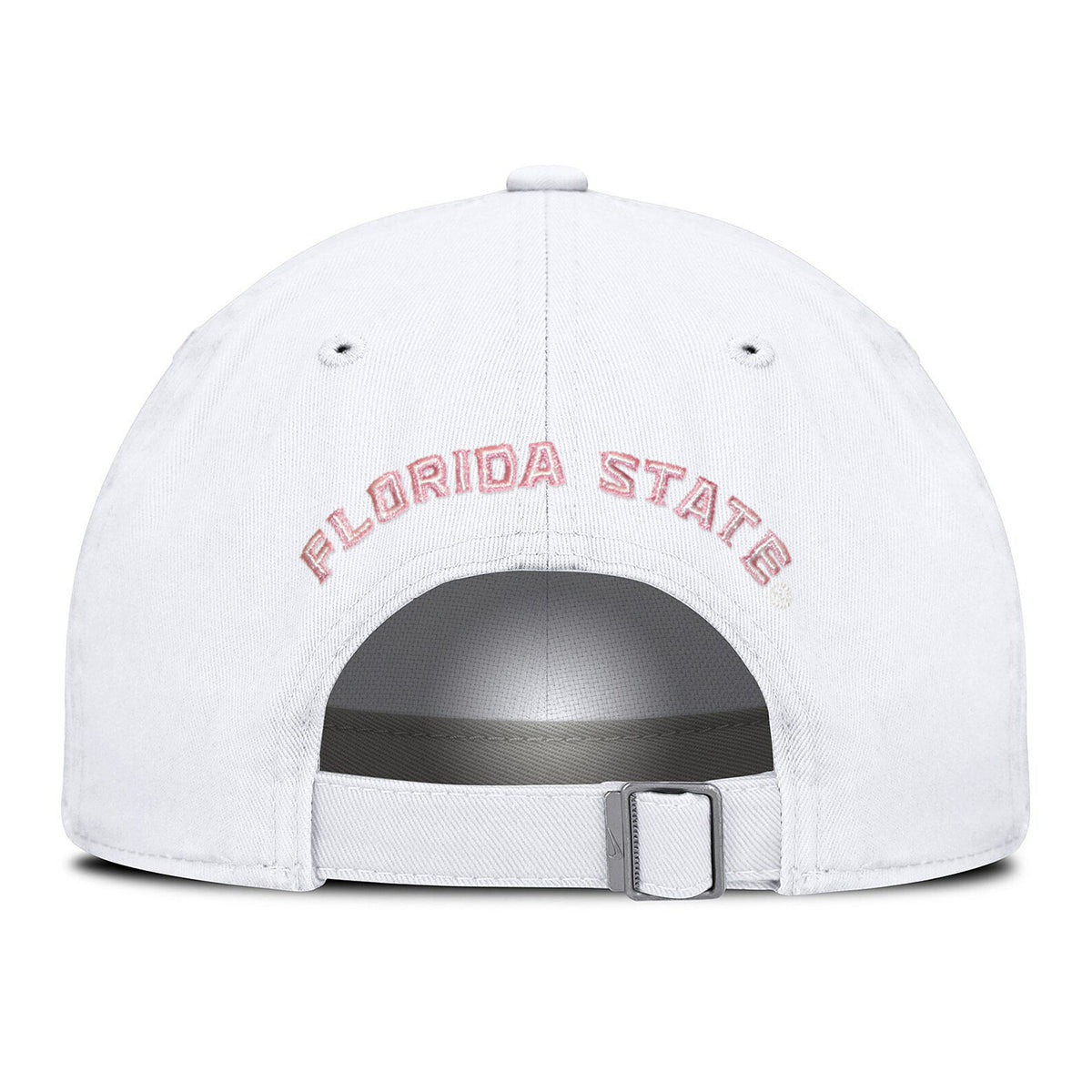 Nike Men's Adjustable Pink Arrowhead Logo Unstructured Twill Hat - White