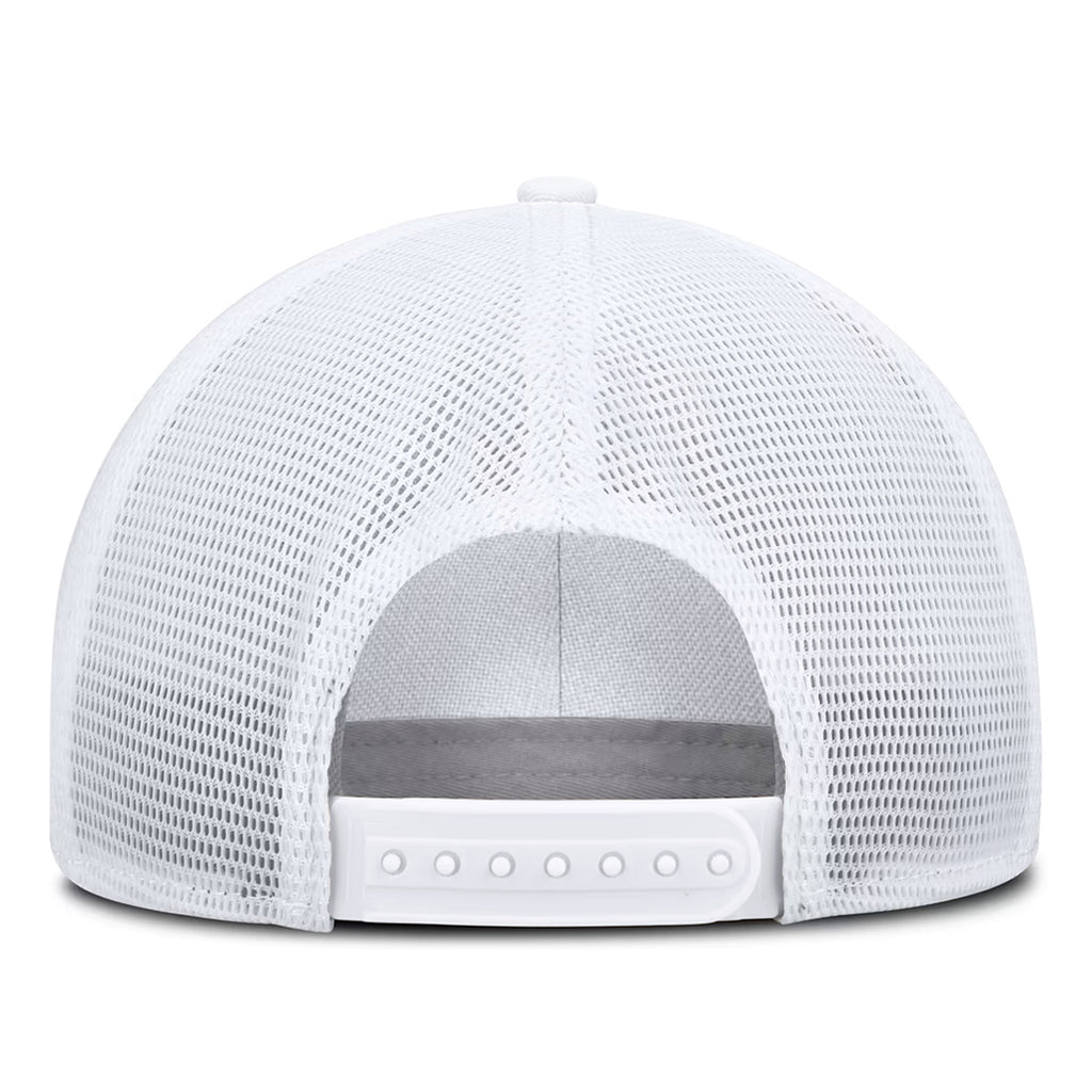 Nike Men's Pink FSU Spear Adjustable Rise Trucker Hat - White