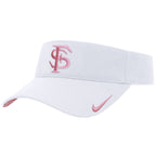 Nike Men's Pink Interlocking FS Adjustable Visor - White