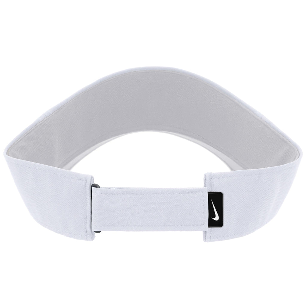 Nike Men's Pink Interlocking FS Adjustable Visor - White