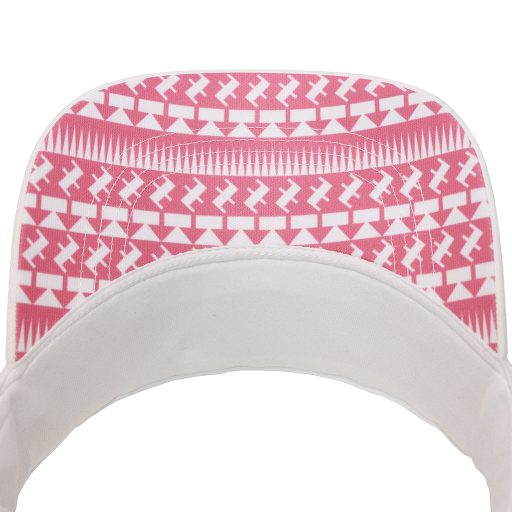 Nike Men's Pink Interlocking FS Adjustable Visor - White