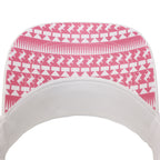 Nike Men's Pink Interlocking FS Adjustable Visor - White