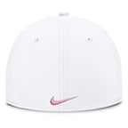 Nike Men's Pink Stacked FSU/Tribal Pattern Under Bill Structured Swooshflex Hat - White