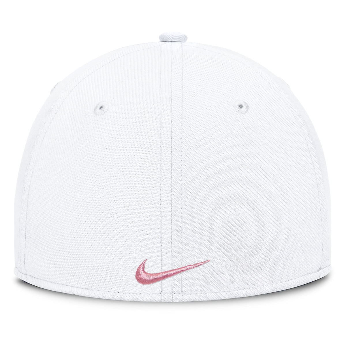 Nike Men's Pink Stacked FSU/Tribal Pattern Under Bill Structured Swooshflex Hat - White