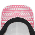 Nike Men's Pink Stacked FSU/Tribal Pattern Under Bill Structured Swooshflex Hat - White