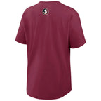 Nike Men's Seminoles Golf Club Short Sleeve Loose Fit Top - Garnet