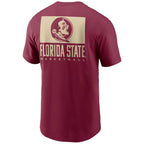 Nike Men's Seminole Logo/Seminoles/Florida State Basketball Short Sleeve Dri-fit Cotton T-shirt - Garnet