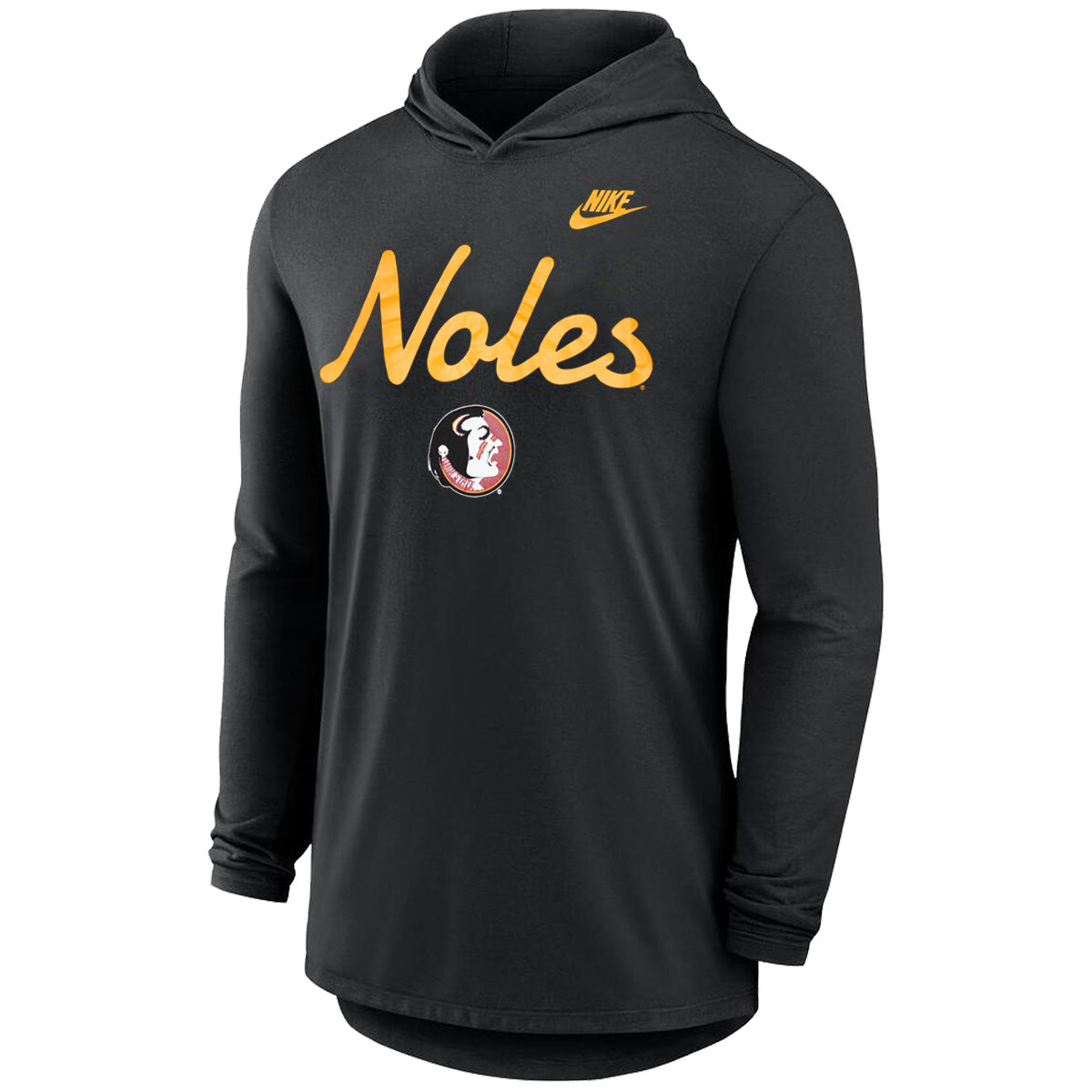 Nike Men's Vault Noles/Seminole Logo Legacy Long Sleeve Hooded T-shirt - Black