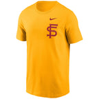 Nike Men's Vault Interlocking FS/Seminoles Short Sleeve T-shirt - Gold