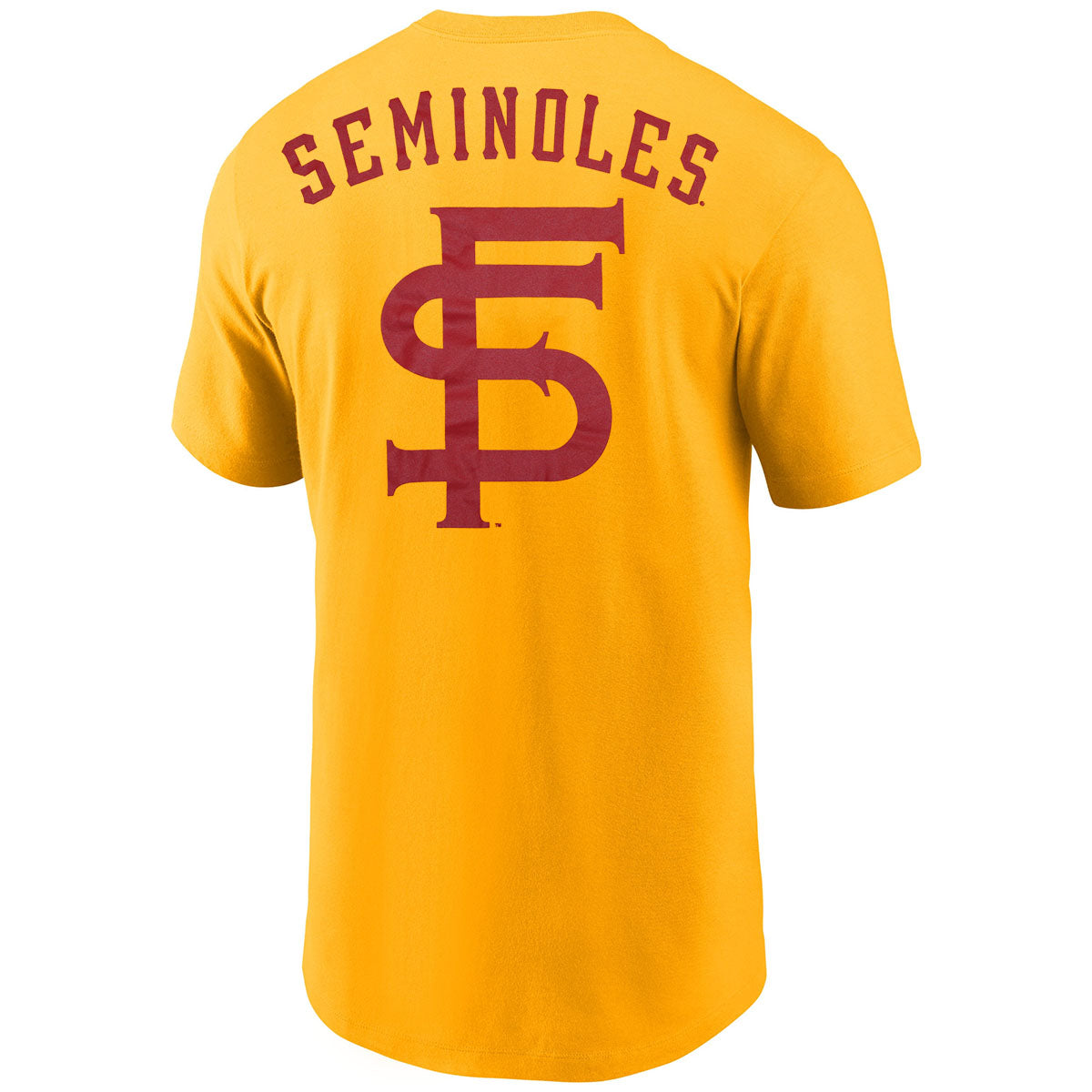 Nike Men's Vault Interlocking FS/Seminoles Short Sleeve T-shirt - Gold