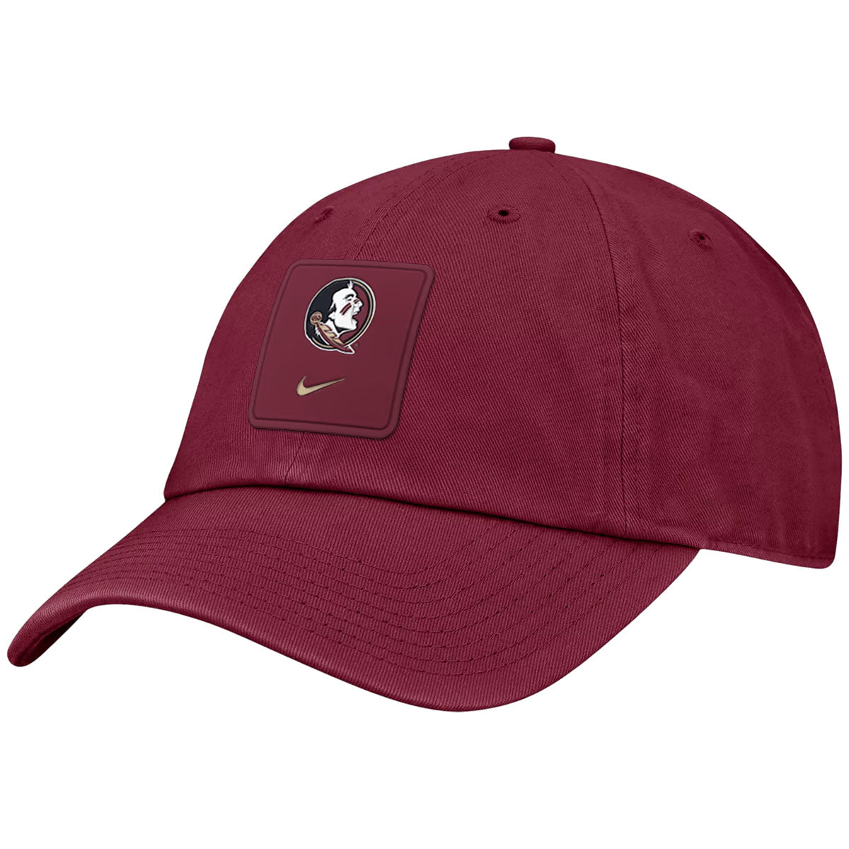 Nike Men's Seminole Logo Patch Adjustable Unstructured Twill Hat - Garnet
