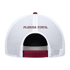Nike Men's Seminole Logo Patch Adjustable Rise Gameday Rope Trucker Hat - Garnet/White