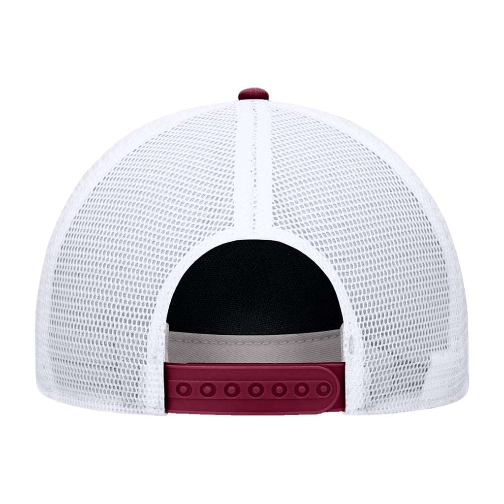 Nike Men's Seminole Logo Florida State Adjustable Rise Gameday Trucker Hat - Garnet/White